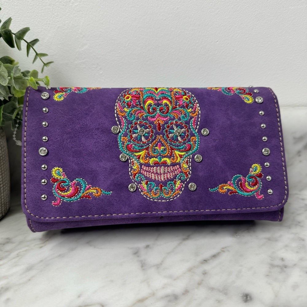 American Bling NWT Skull Wallet Crossbody
